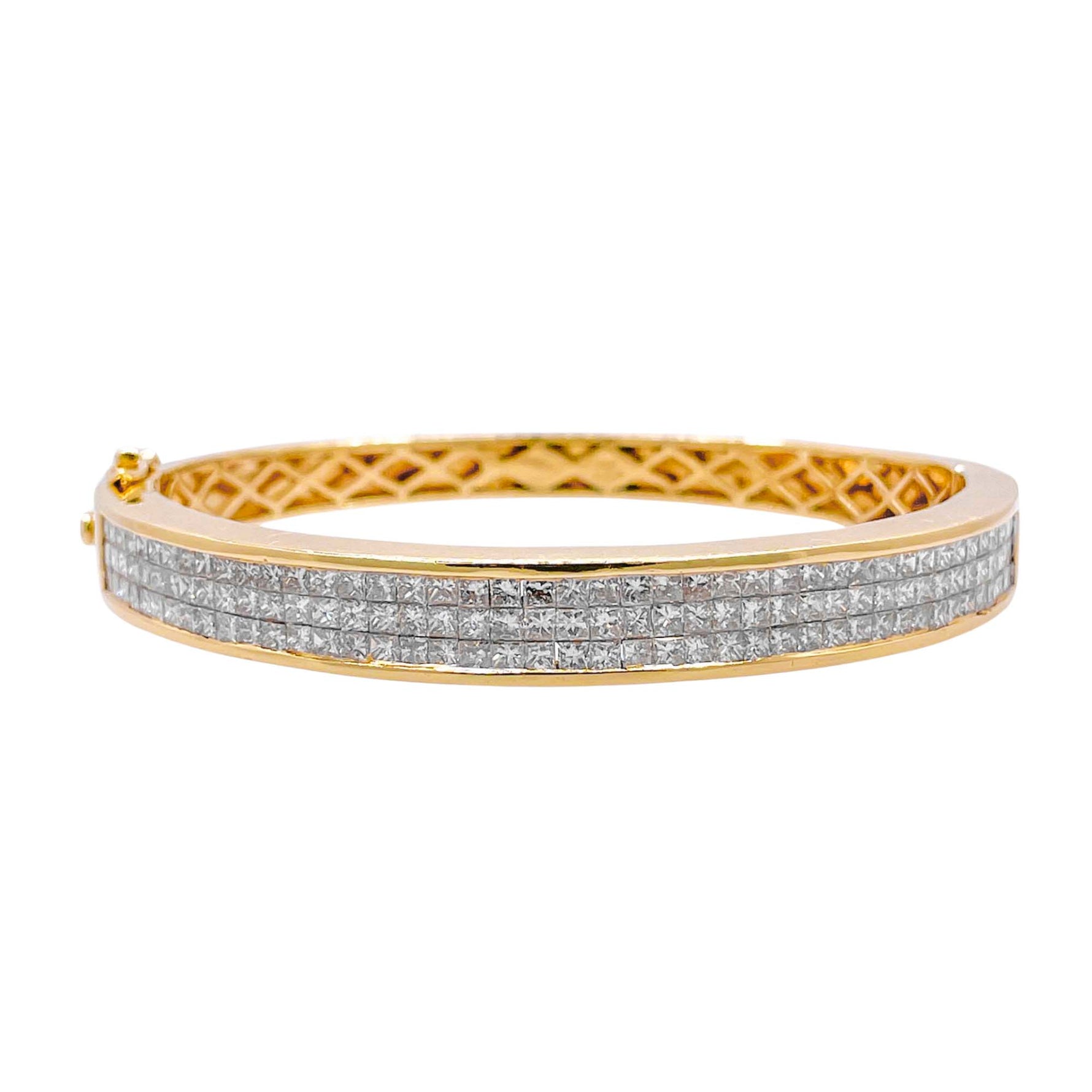 Jay Feder 18k Yellow Gold Diamond Bangle Bracelet