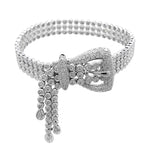 Jay Feder 18K White Gold Diamond "Belt" Bezel Set Bracelet