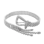 Jay Feder 18K White Gold Diamond "Belt" Bezel Set Bracelet