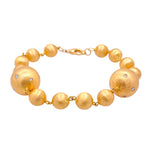 Jay Feder 14K Yellow Gold Diamond Ball Bracelet