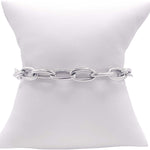 Jay Feder 14k White Gold Jumbo Oval Link Bracelet