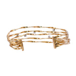 Jay Feder 14k Yellow Gold Diamond Twist Wire Bangle Bracelet