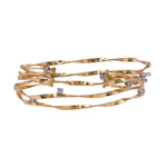 Jay Feder 14k Yellow Gold Diamond Twist Wire Bangle Bracelet