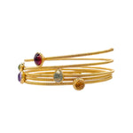 Jay Feder 14k Yellow Gold Colored Stone Spring Wrap Bracelet