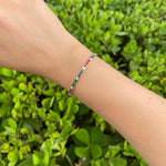 JAY FEDER 18K YELLOW GOLD MULTI STONE BANGLE BRACELET