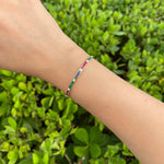 JAY FEDER 18K YELLOW GOLD MULTI STONE BANGLE BRACELET