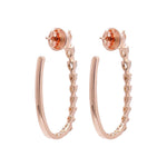 Jay Feder 18k Rose Gold Diamond Hoop Earrings