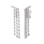 Jay Feder 18k White Gold Diamond Dangle Drop Earrings