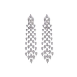 Jay Feder 18k White Gold Diamond Drop Dangle Earrings