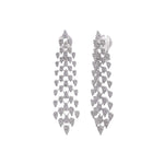 Jay Feder 18k White Gold Diamond Drop Dangle Earrings