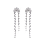 Jay Feder 18k White Gold Diamond Drop Dangle Earrings