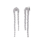 Jay Feder 18k White Gold Diamond Drop Dangle Earrings