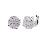Jay Feder 18k White Gold Diamond Stud Earrings