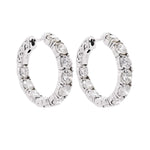 Jay Feder 14k White Gold Diamond Huggie Earrings