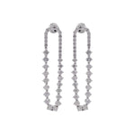 Jay Feder 18k White Gold Diamond Drop Dangle Earrings