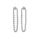 Jay Feder 18k White Gold Diamond Drop Dangle Earrings