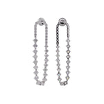 Jay Feder 18k White Gold Diamond Drop Dangle Earrings