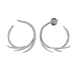 DOVES 18k White Gold Diamond Deco Earrings