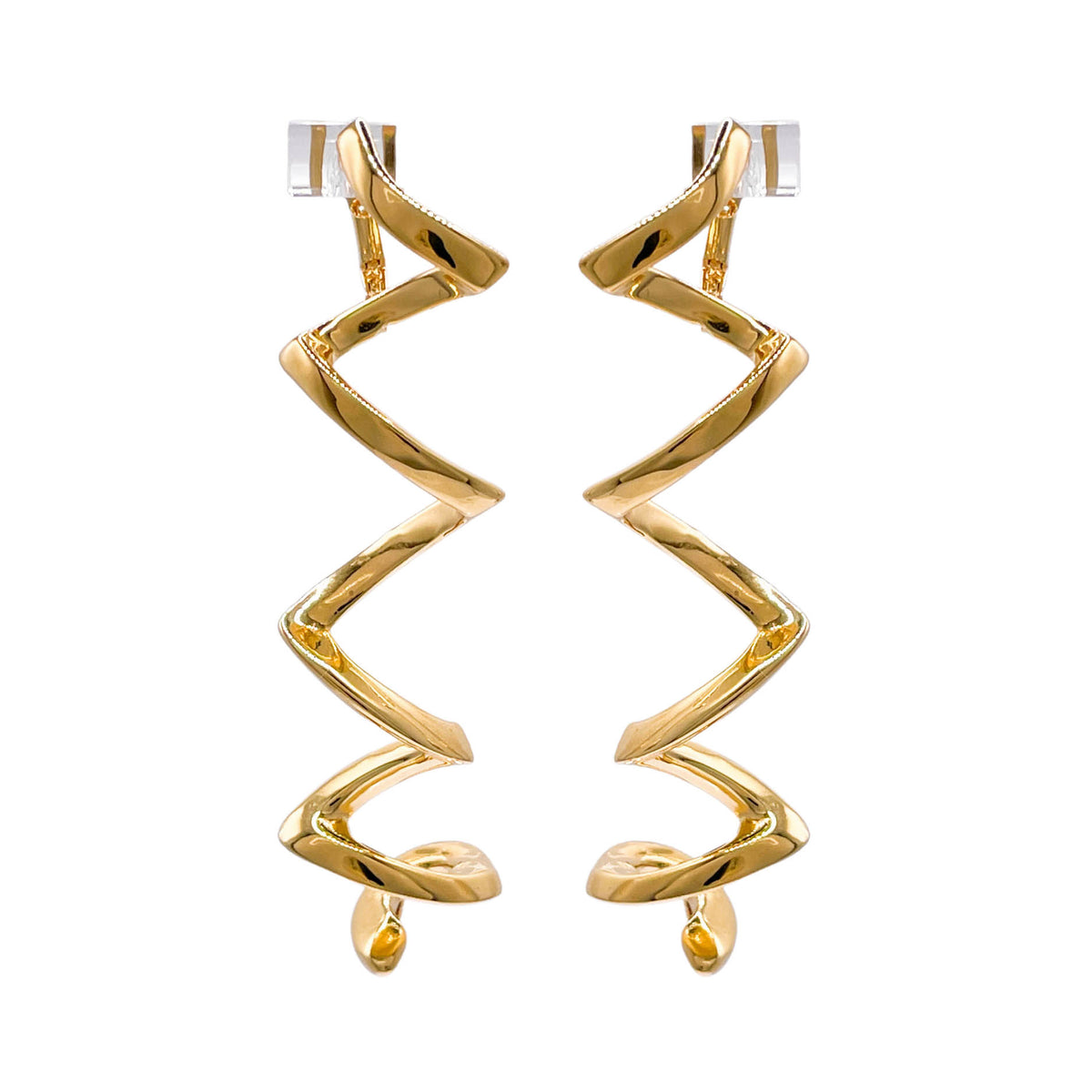 Jay Feder 14k Yellow Gold ZigZag Drop Earrings