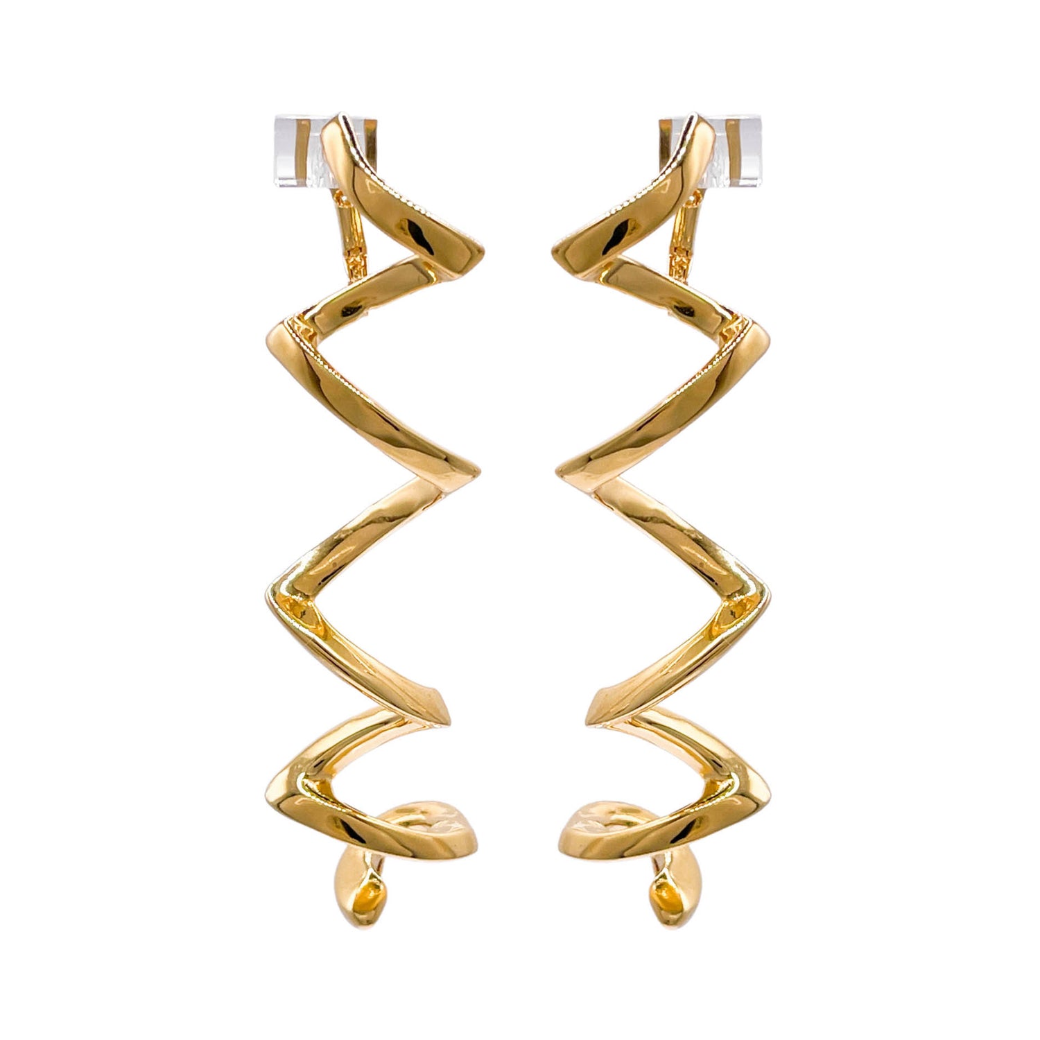 Jay Feder 14k Yellow Gold ZigZag Drop Earrings