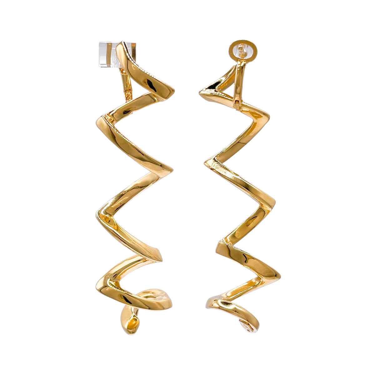 Jay Feder 14k Yellow Gold ZigZag Drop Earrings