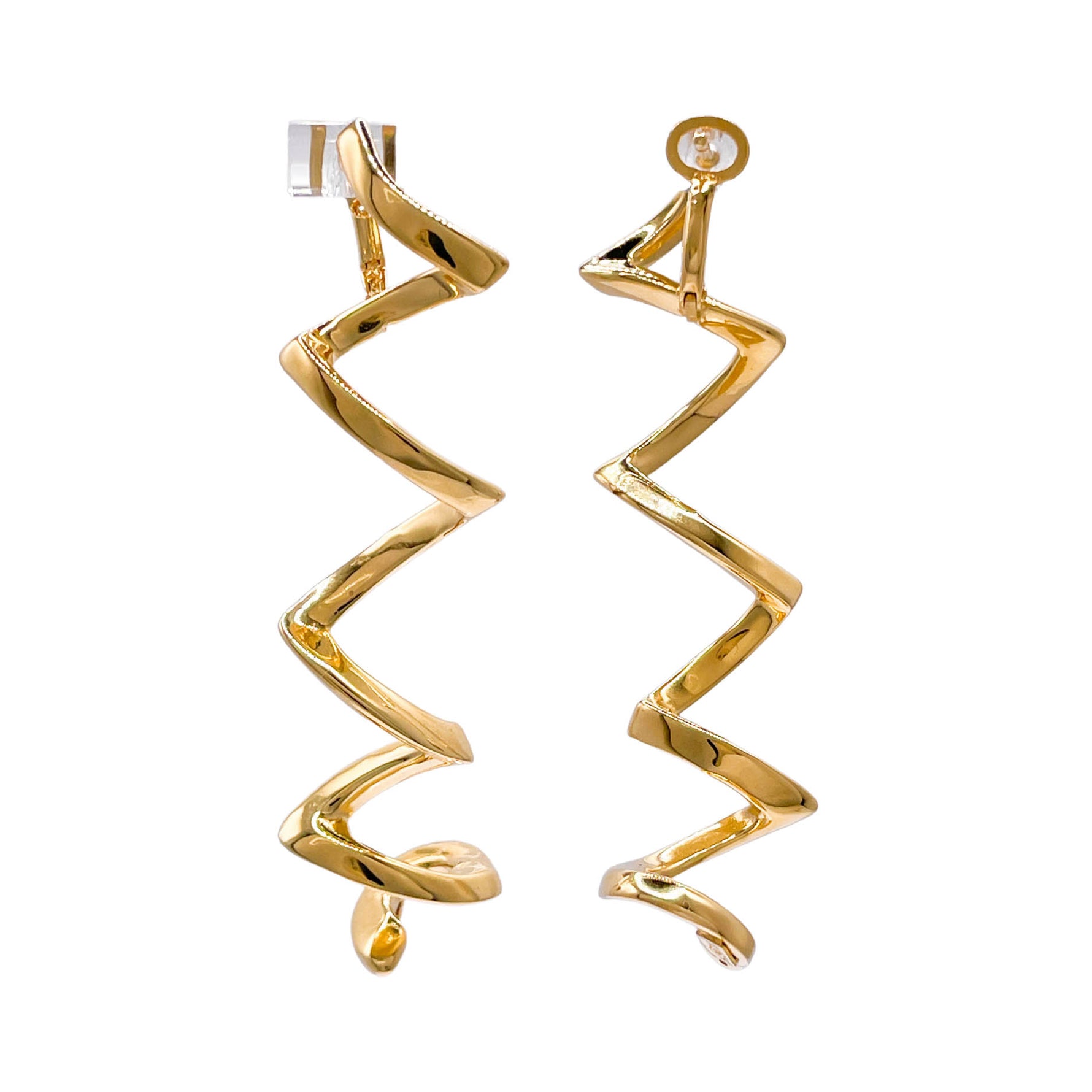 Jay Feder 14k Yellow Gold ZigZag Drop Earrings