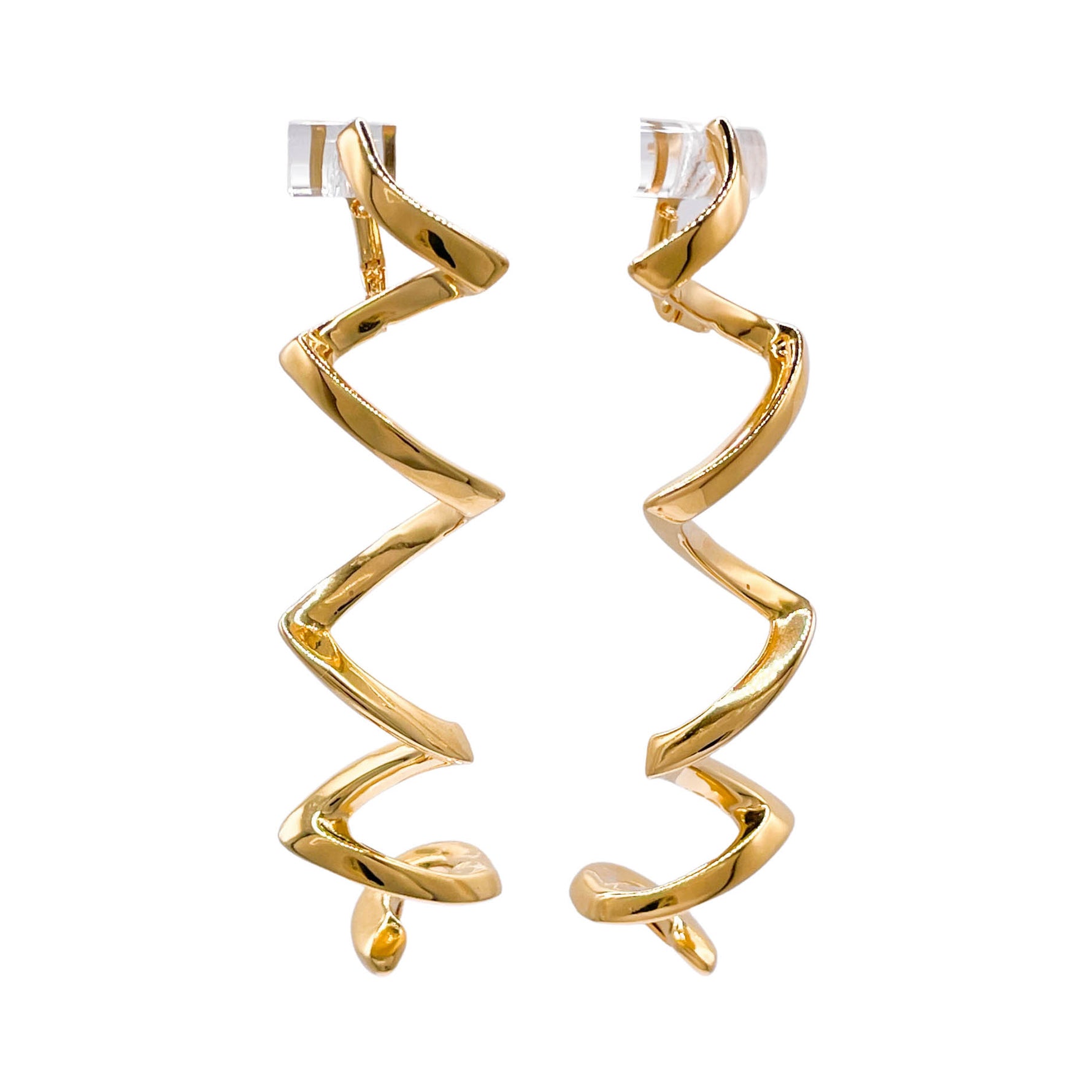 Jay Feder 14k Yellow Gold ZigZag Drop Earrings
