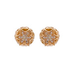 Jay Feder 14k Yellow Gold Diamond Star Stud Earrings