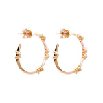 Jay Feder 14k Yellow Gold Diamond Hoops Earrings
