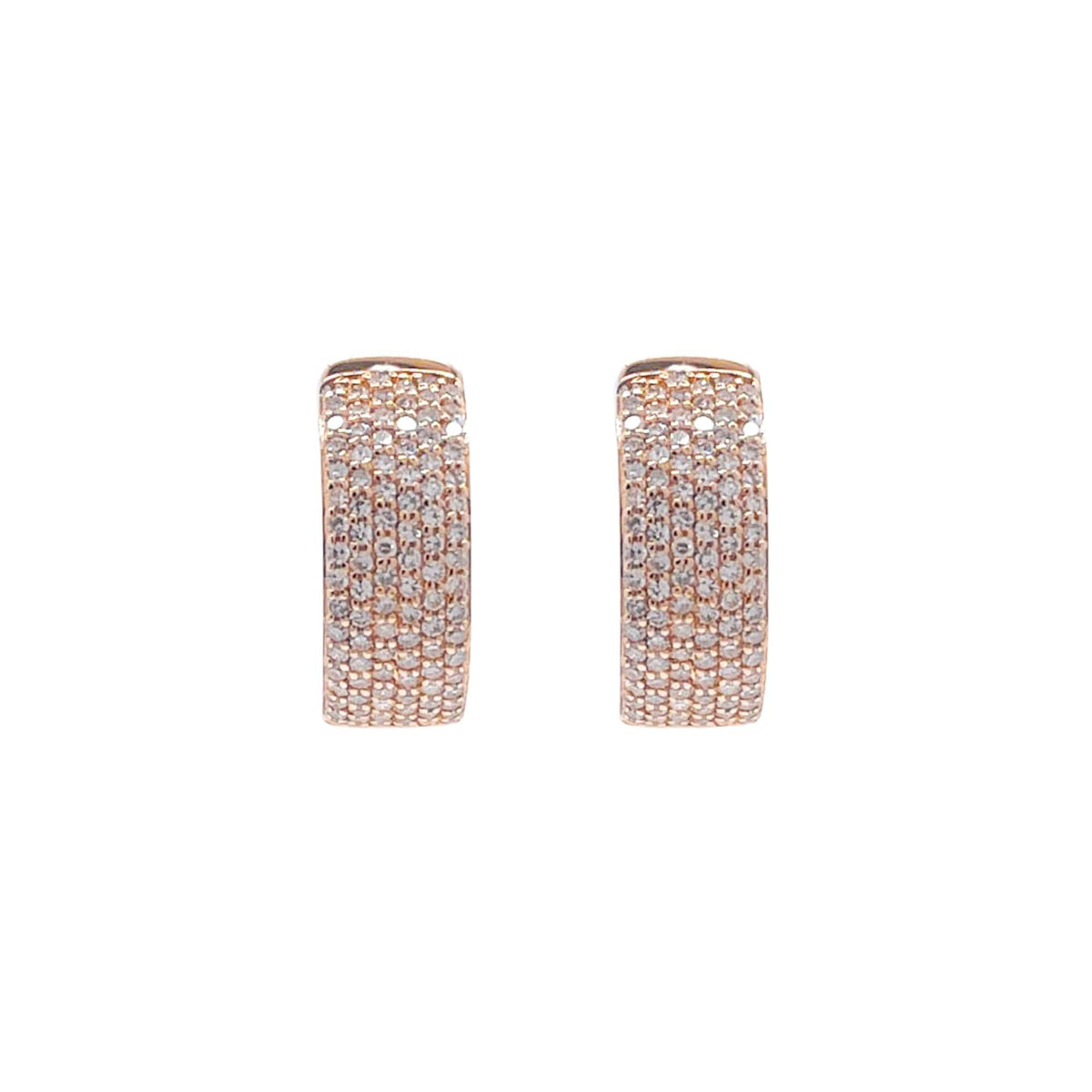 Jay Feder 14k Yellow Gold Diamond Pave Huggies Earrings