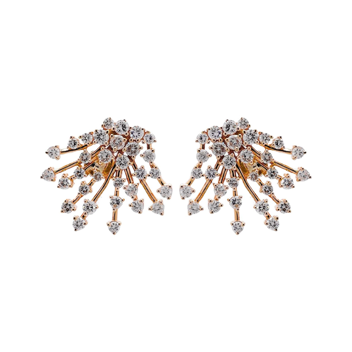 Jay Feder 14k Yellow Gold Diamond Earrings