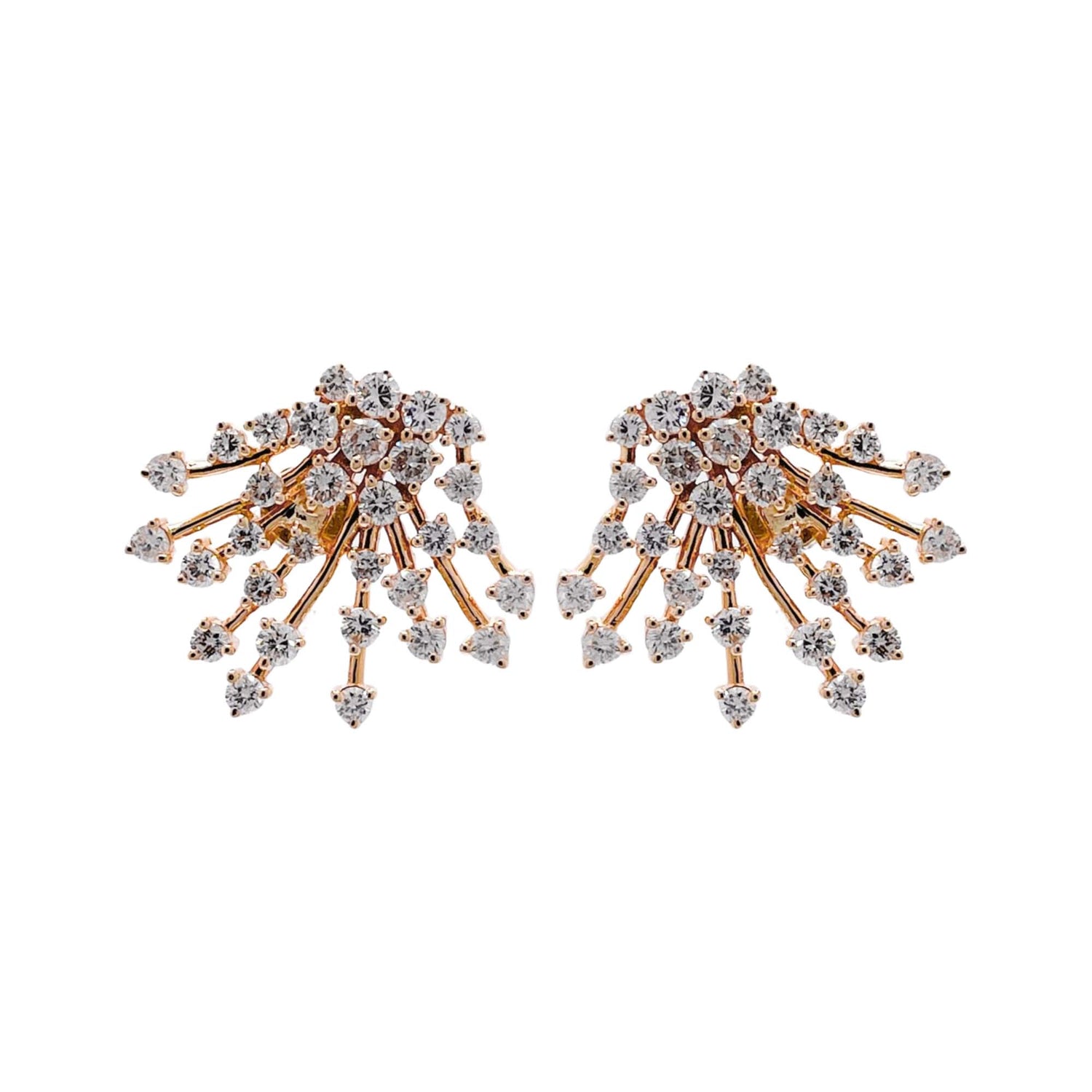 Jay Feder 14k Yellow Gold Diamond Earrings