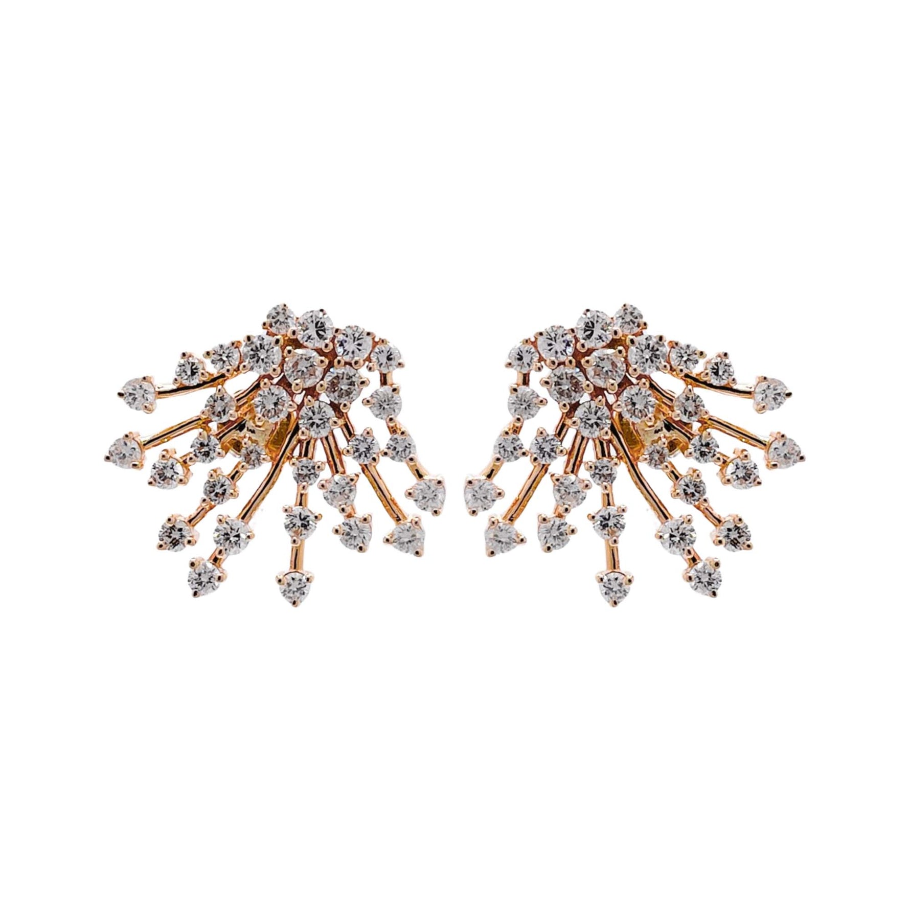 Jay Feder 14k Yellow Gold Diamond Earrings