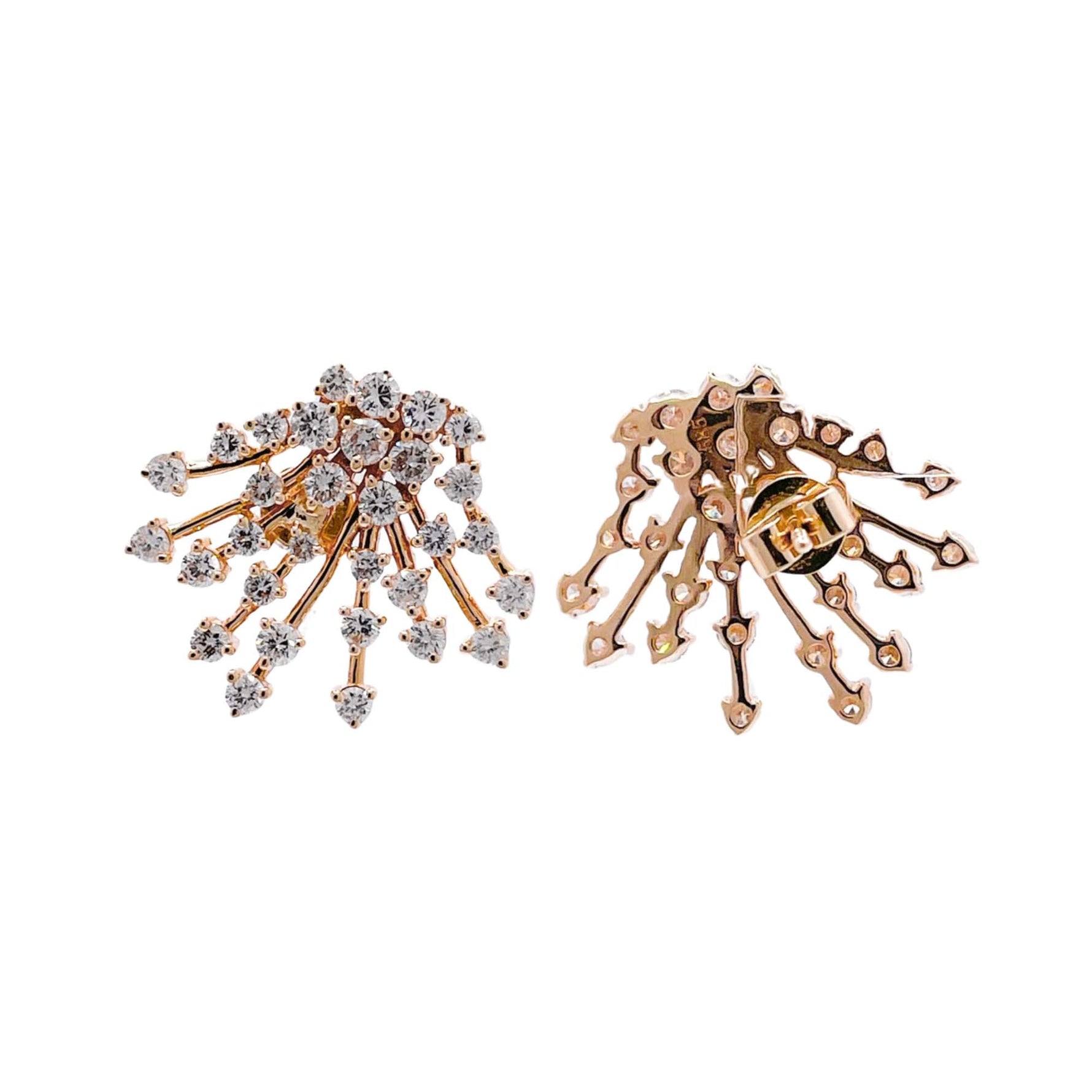 Jay Feder 14k Yellow Gold Diamond Earrings