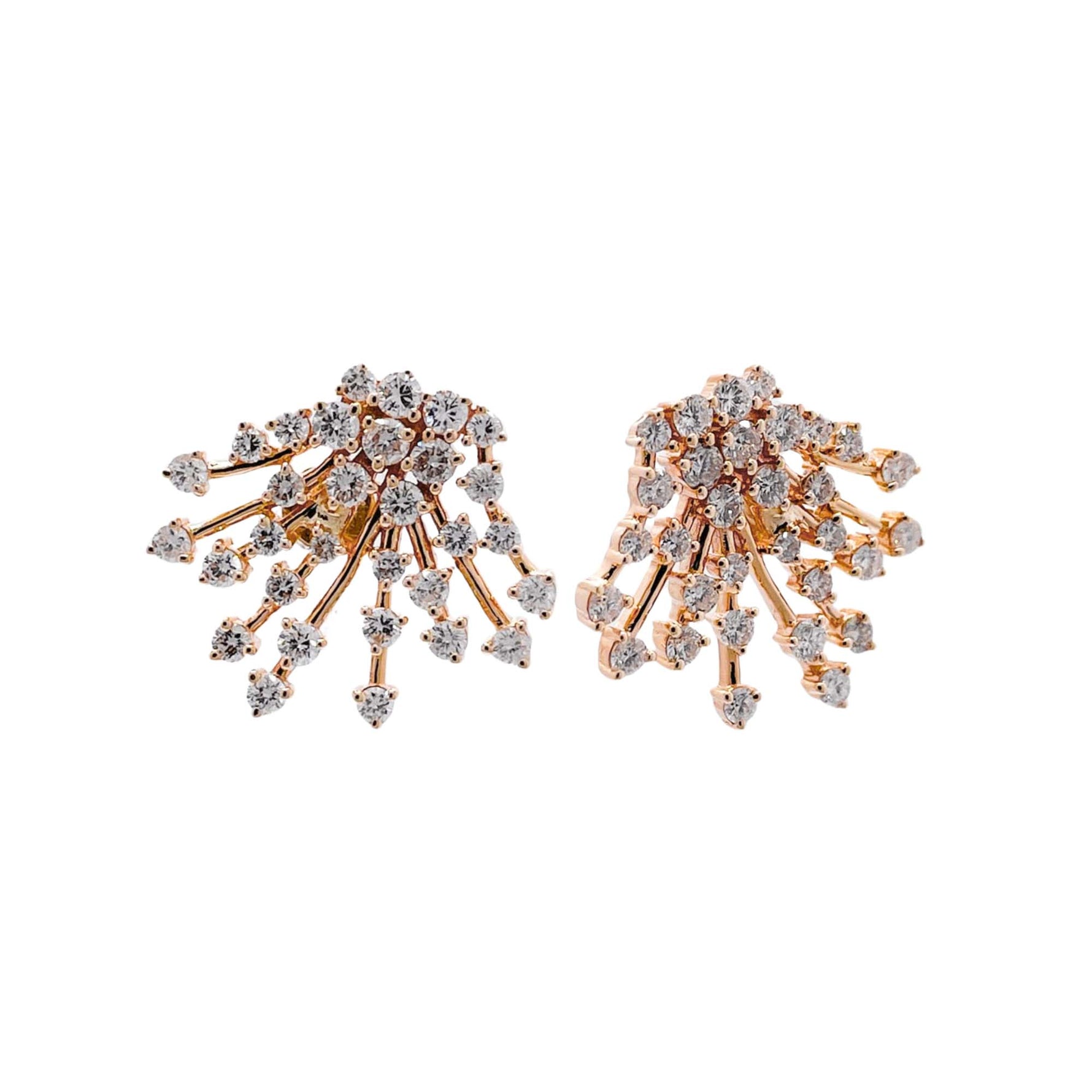 Jay Feder 14k Yellow Gold Diamond Earrings