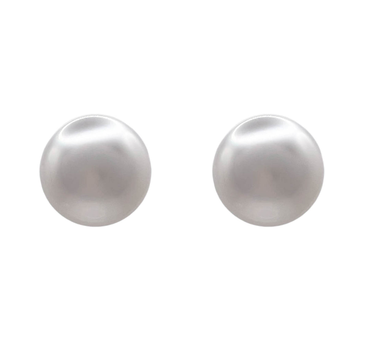 Jay Feder 14k White Gold White Pearl Stud Earrings