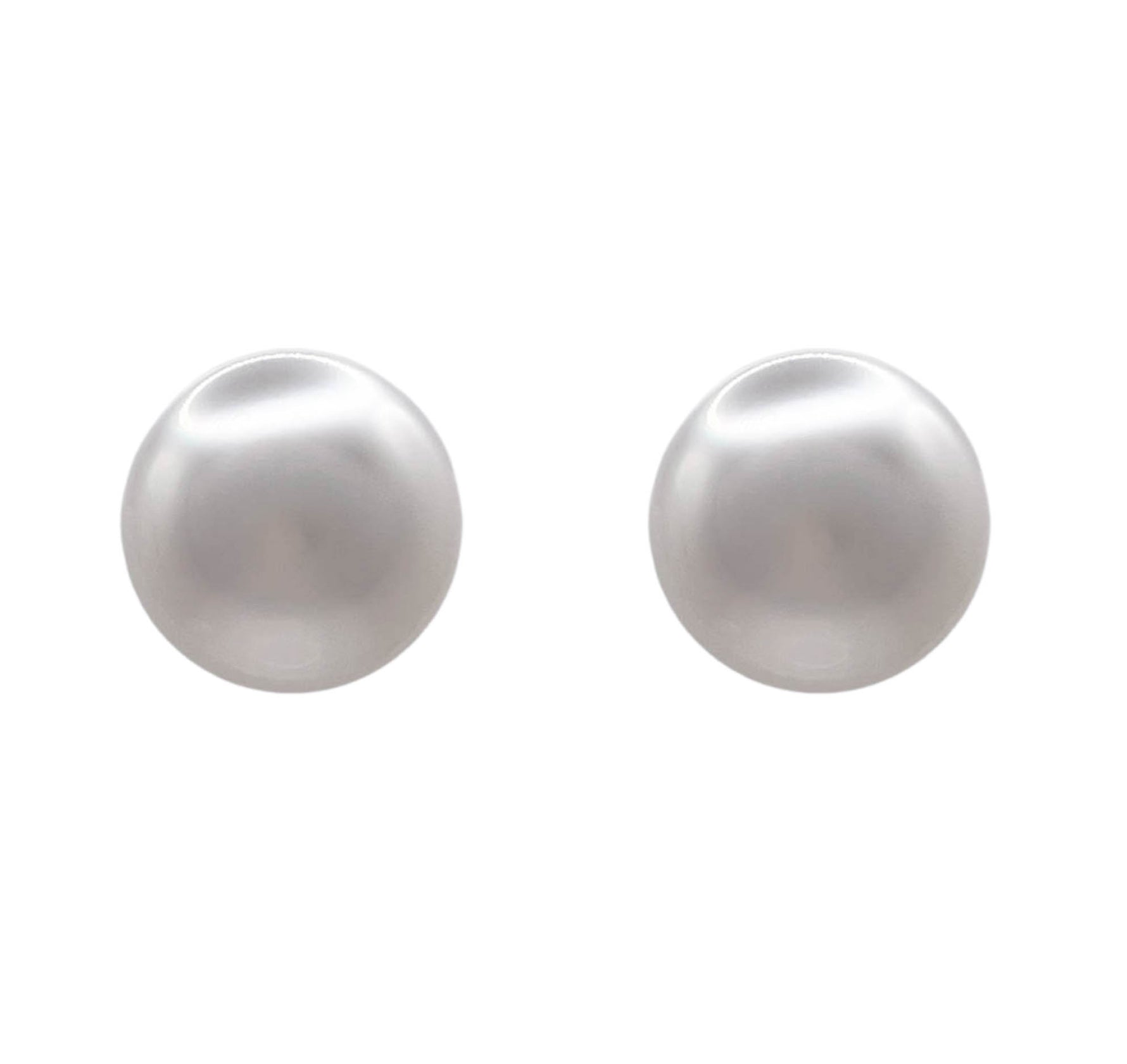 Jay Feder 14k White Gold White Pearl Stud Earrings