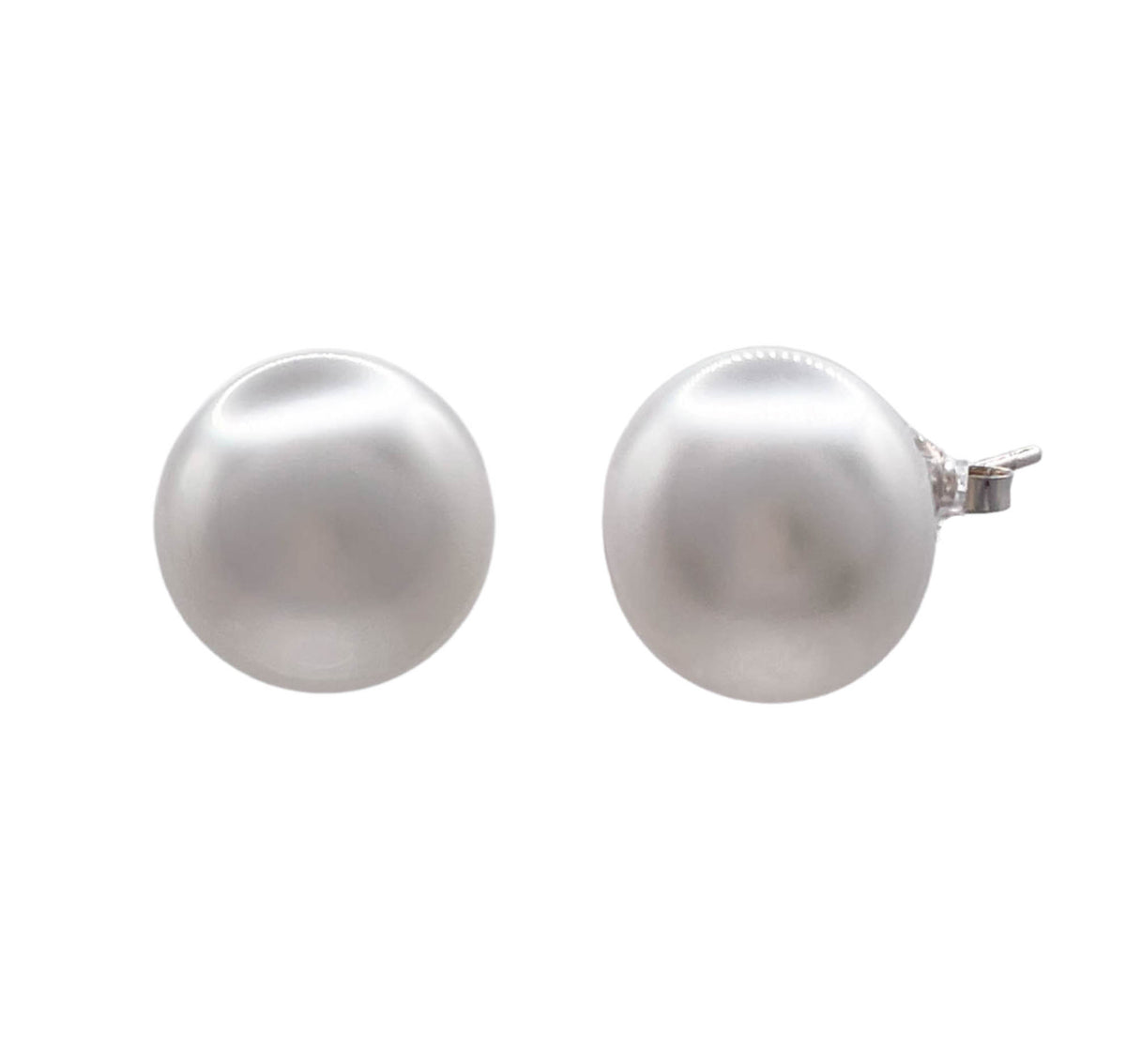 Jay Feder 14k White Gold White Pearl Stud Earrings