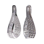 JAY FEDER 18K WHITE GOLD DIAMOND DROP EARRINGS