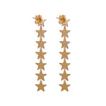 Jay Feder 14k Yellow Gold Stars Dangle Earrings