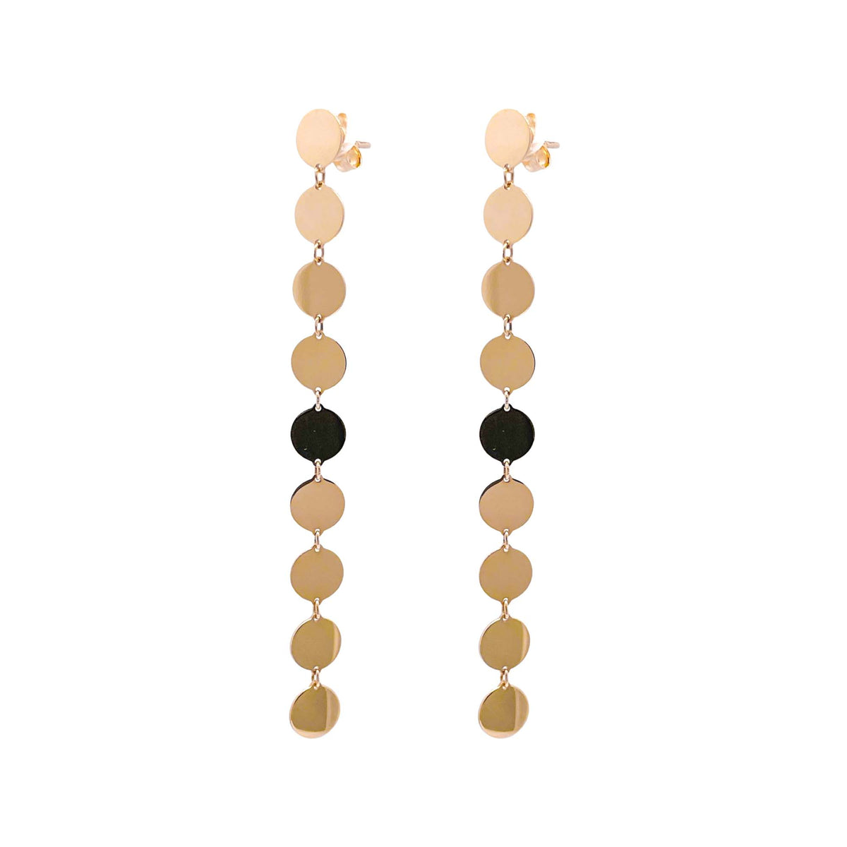 Jay Feder 14k Yellow Gold Discs Dangle Earrings
