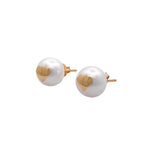 Jay Feder 14k Yellow Gold Pearls Heart Stud Earrings