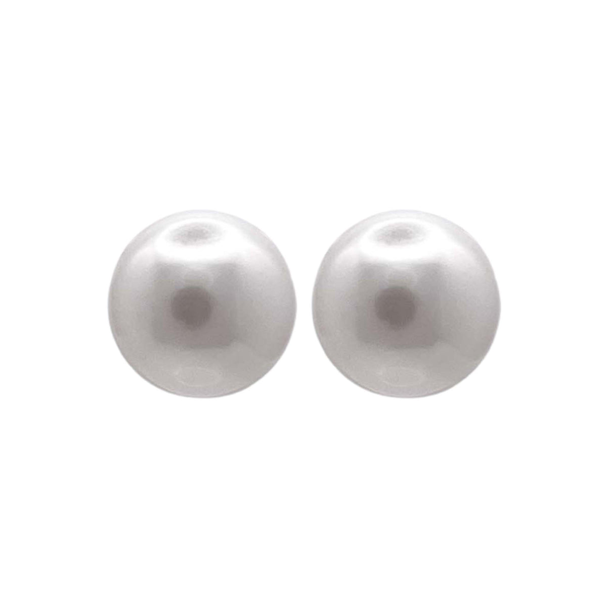 Jay Feder 14k White Gold Pearl Stud Earrings