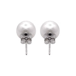 Jay Feder 14k White Gold Pearl Stud Earrings
