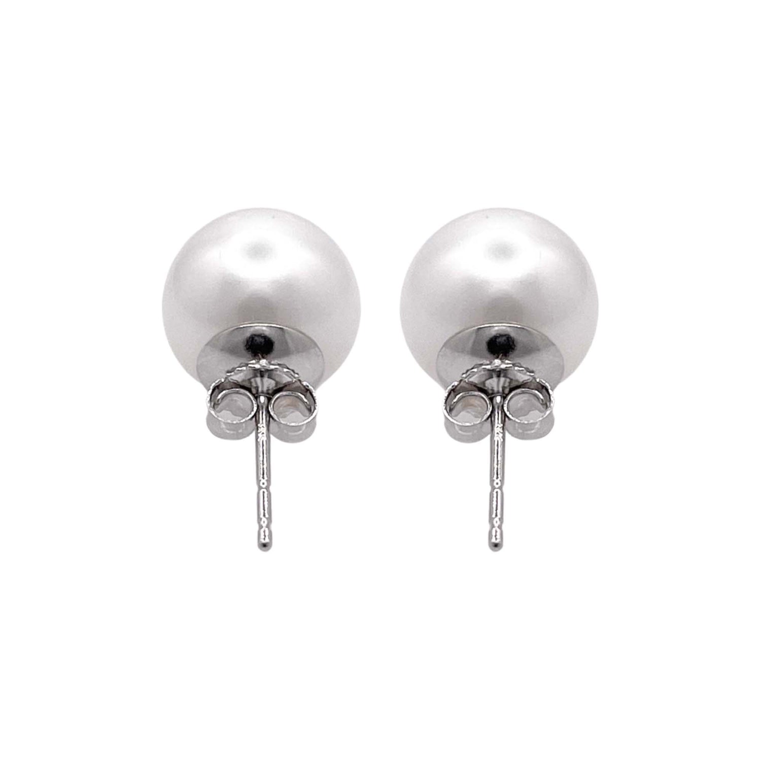 Jay Feder 14k White Gold Pearl Stud Earrings