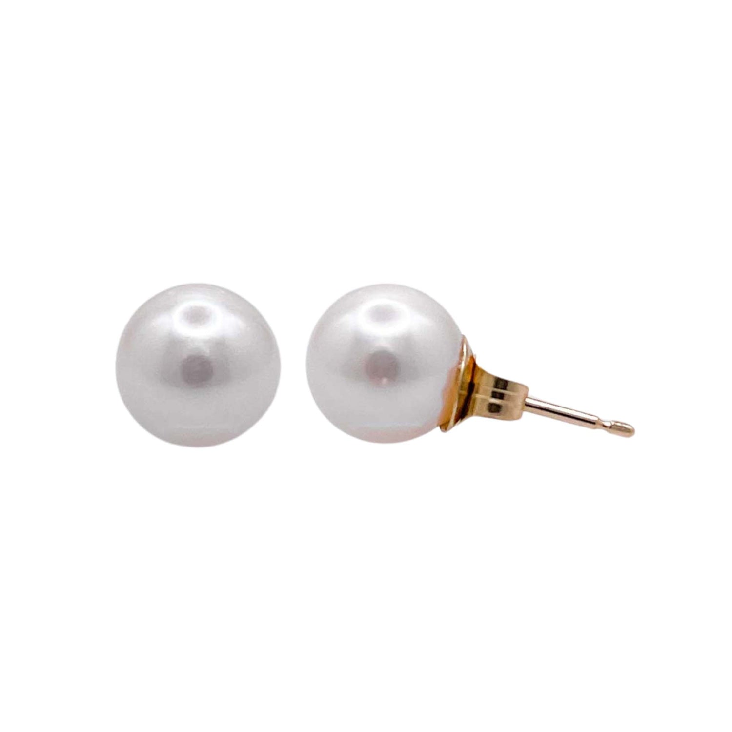 Jay Feder 14k Yellow Gold Pearl Stud Earrings