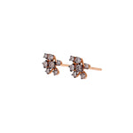 Jay Feder 18k Rose Gold Diamond Stud Earrings