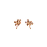 Jay Feder 18k Rose Gold Diamond Stud Earrings