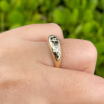 Jay Feder 14k Yellow Gold Diamond Stars Dome Band Ring