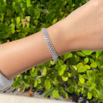 Jay Feder 18k White Gold Diamond Tennis Fashion Bracelet